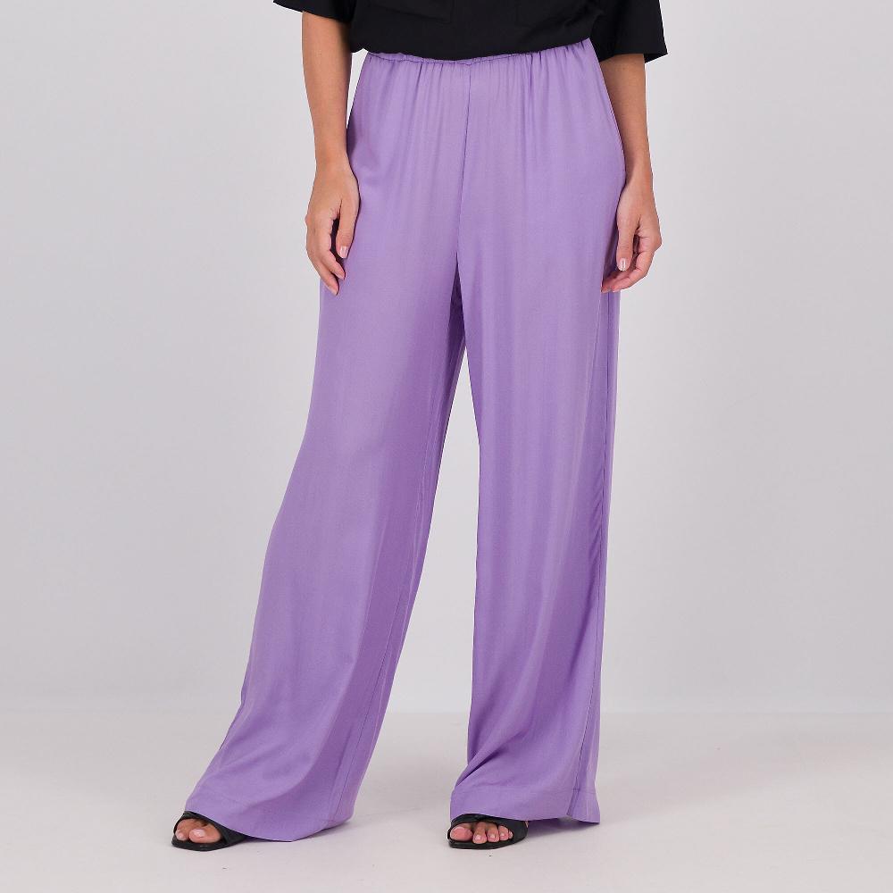 QVC Caterina Lancini Pantaloni in mussola di viscosa con vita elasticata