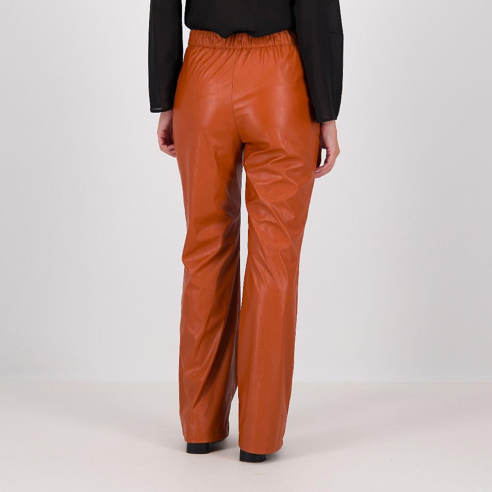 QVC Caterina Lancini Pantaloni In Tessuto Spalmato Con Elastico In Vita