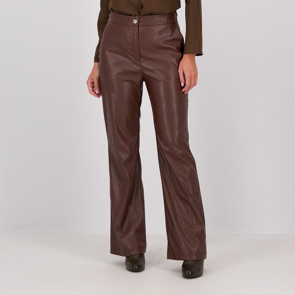 QVC Caterina Lancini Pantaloni in tessuto spalmato con elastico in vita