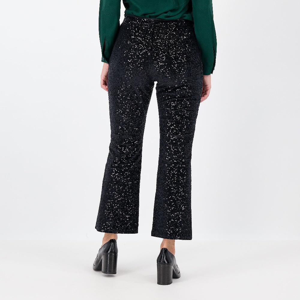 QVC Caterina Lancini Pantaloni In Velluto Con Paillettes