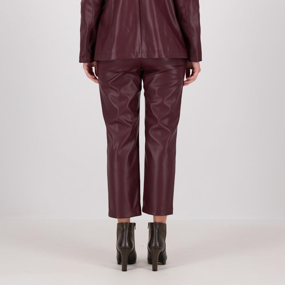 QVC Caterina Lancini Pantaloni Lunghi In Tessuto Spalmato Con Elastico Dietro