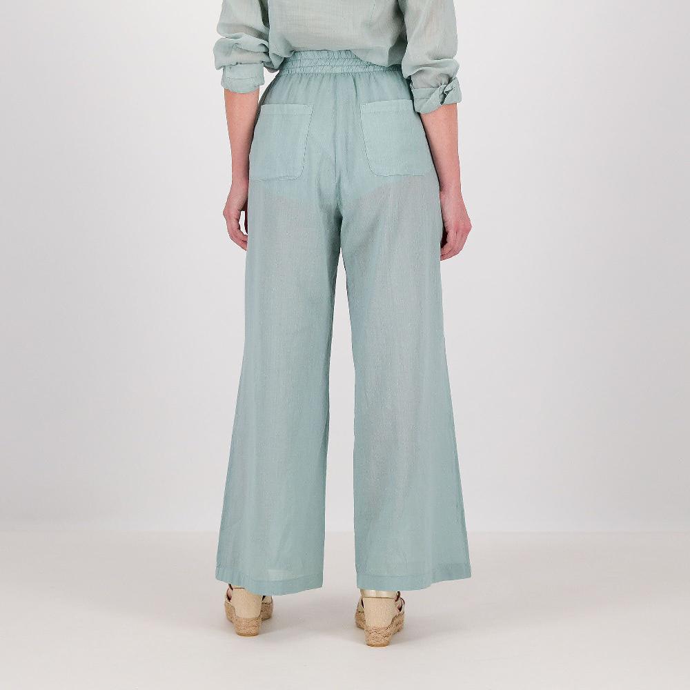 QVC Caterina Lancini Pantaloni Palazzo In Tessuto Ramié E Cotone
