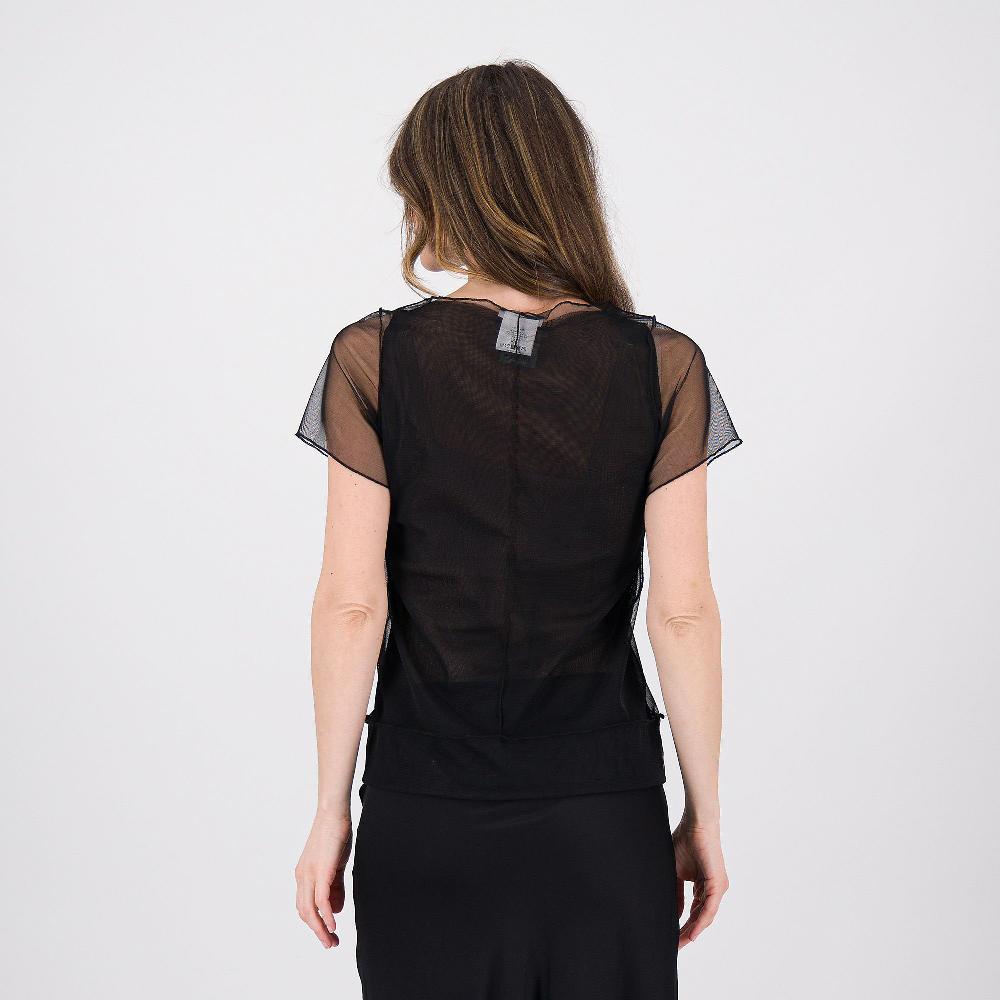 QVC Caterina Lancini Set 2 Pezzi Con Maglia In Tulle E Canotta