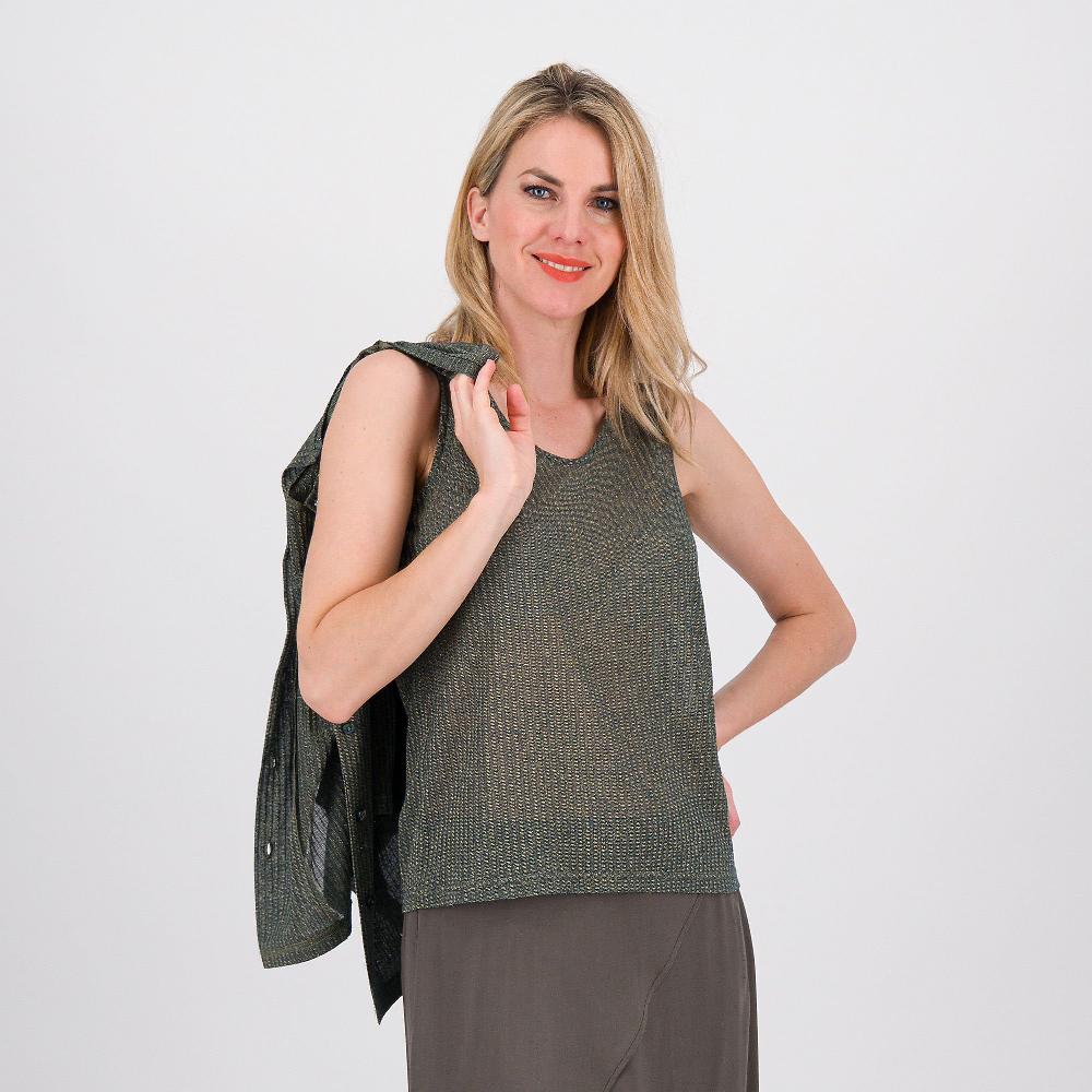 QVC Caterina Lancini Set 2 Pezzi: Maglia Leggera In Lamé E Cardigan