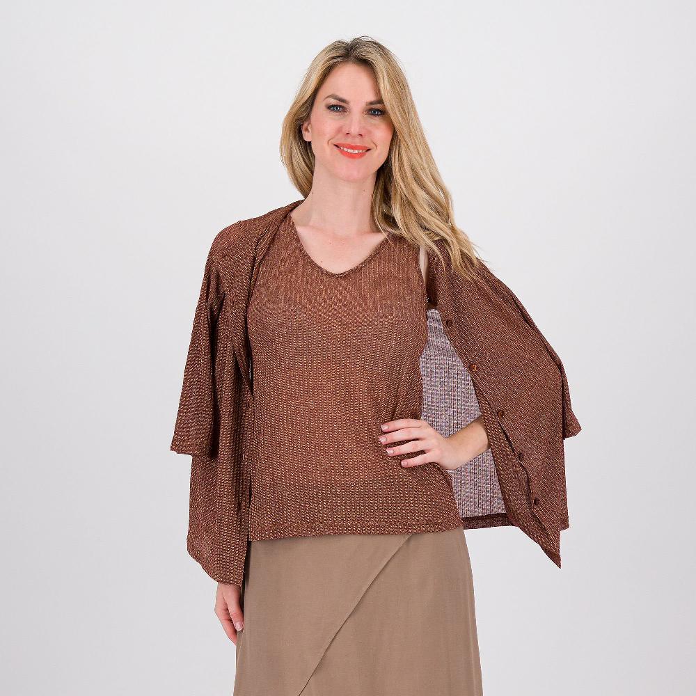 QVC Caterina Lancini Set 2 pezzi: maglia leggera in lamé e cardigan