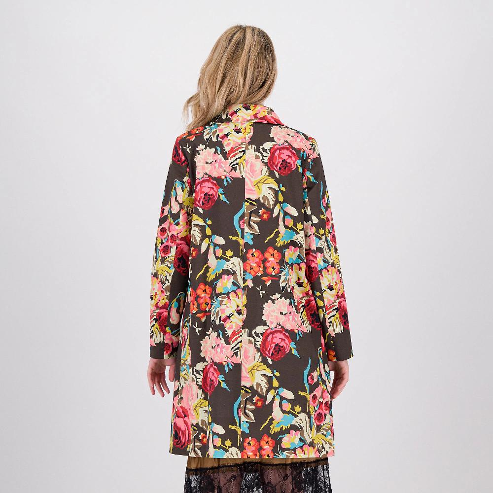 QVC Caterina Lancini Soprabito In Gabardina Di Cotone Fantasia