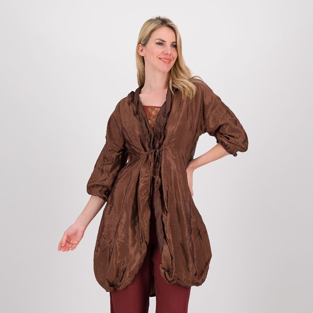 QVC Caterina Lancini Spolverino a maniche lunghe con coulisse