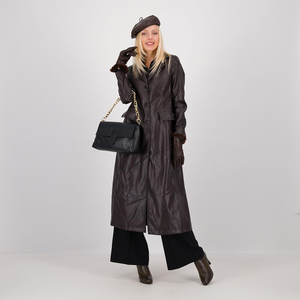 QVC Caterina Lancini Spolverino Con Tasche In Tessuto Spalmato Foderato Con Bottoni