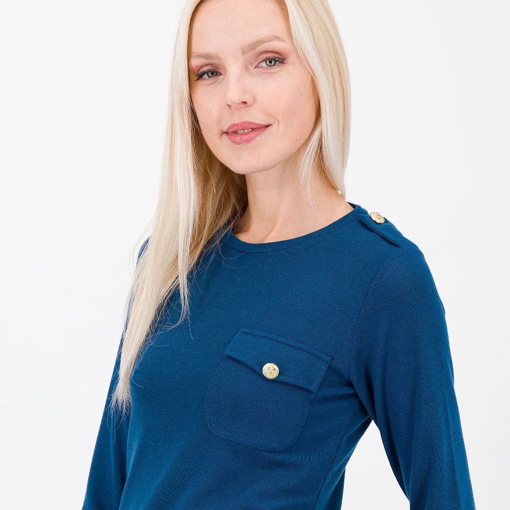 QVC Caterina Lancini T-shirt A Maniche Lunghe Con Bottoni
