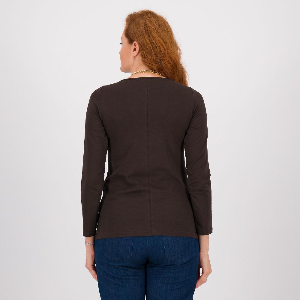 QVC Caterina Lancini T-shirt In Cotone Stretch Con Maniche Lunghe