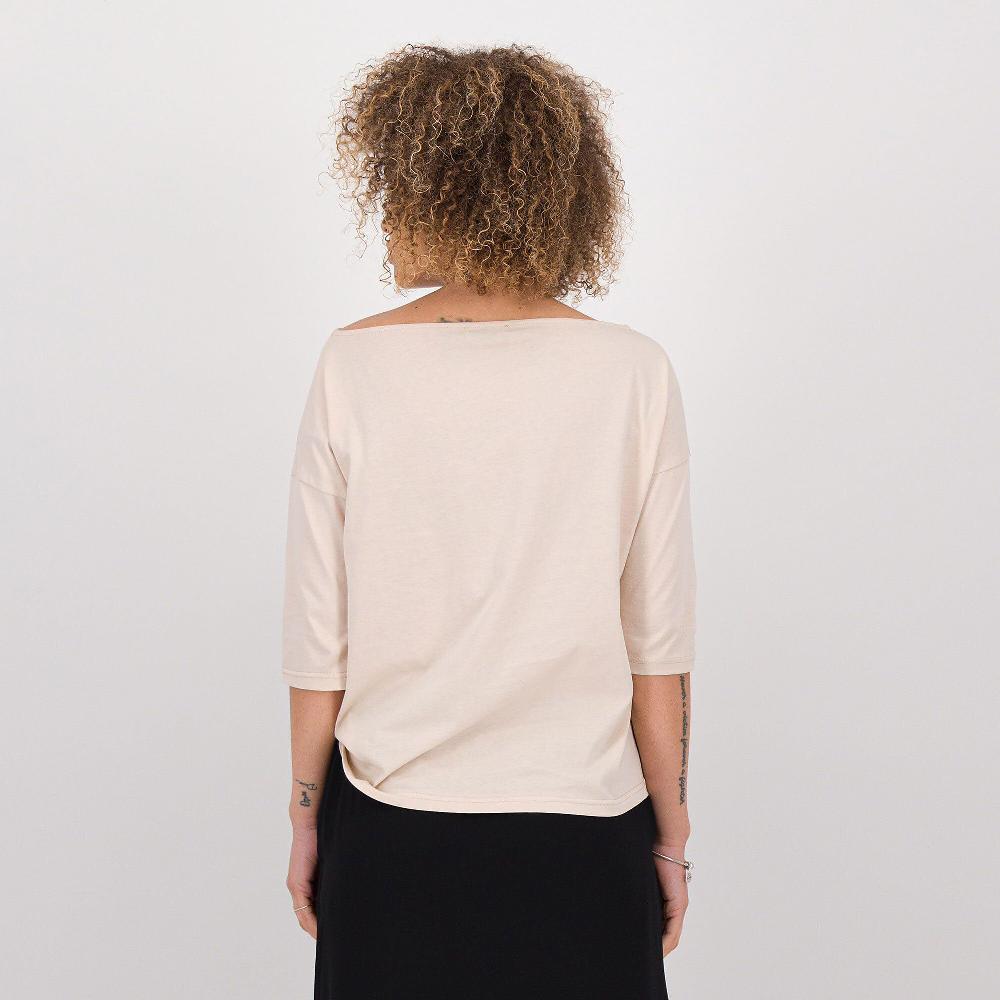 QVC Caterina Lancini T-Shirt In Jersey Di Cotone Con Scollo A Barchetta
