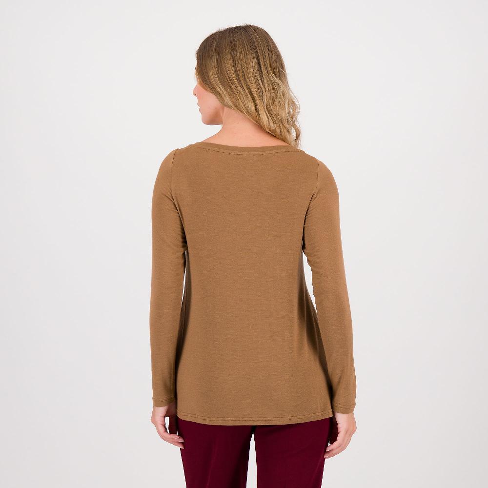 QVC Caterina Lancini T-shirt In Jersey Misto Lana Con Scollo A Barchetta