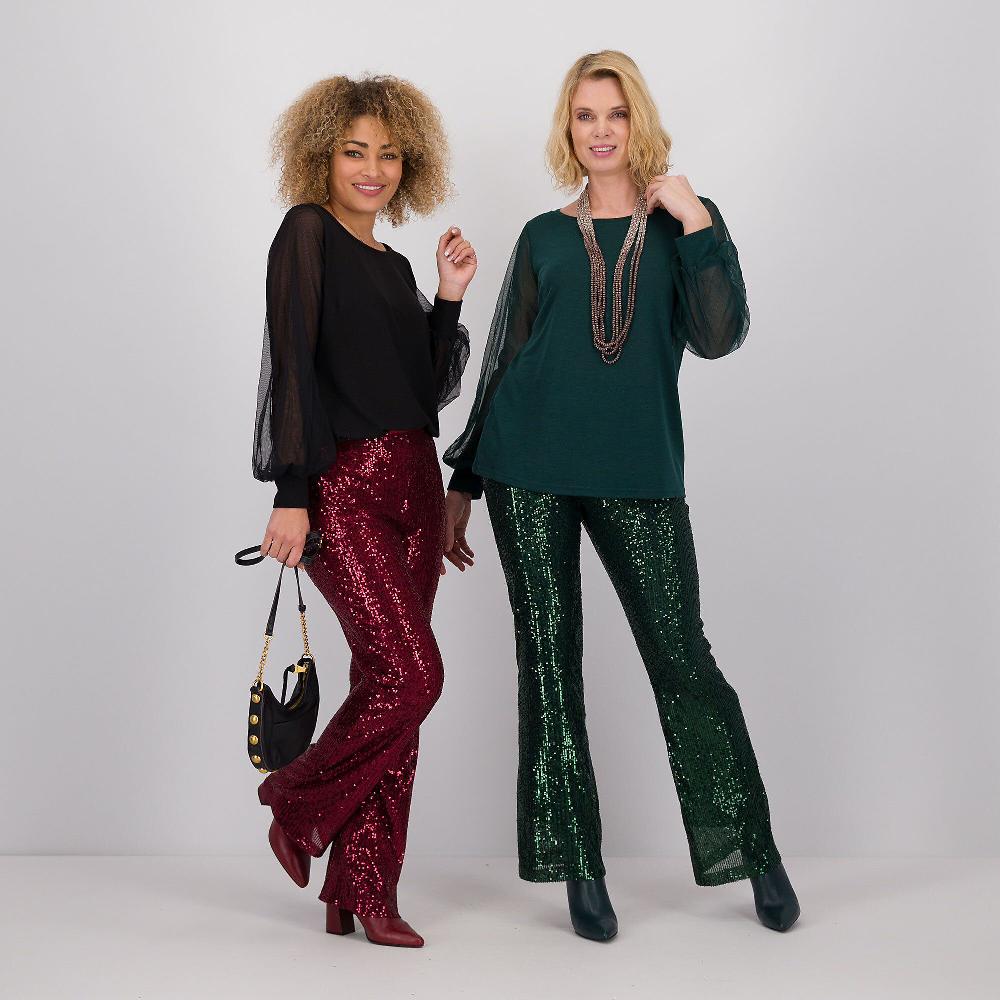 QVC Caterina Lancini T-shirt Scollo A Barca Con Maniche In Tulle