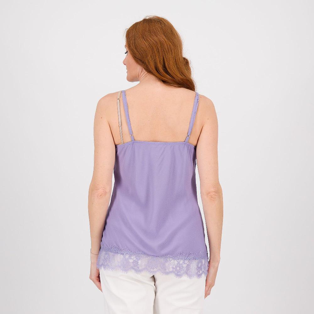 QVC Caterina Lancini Top Spalline Regolabili E Pizzo Al Fondo