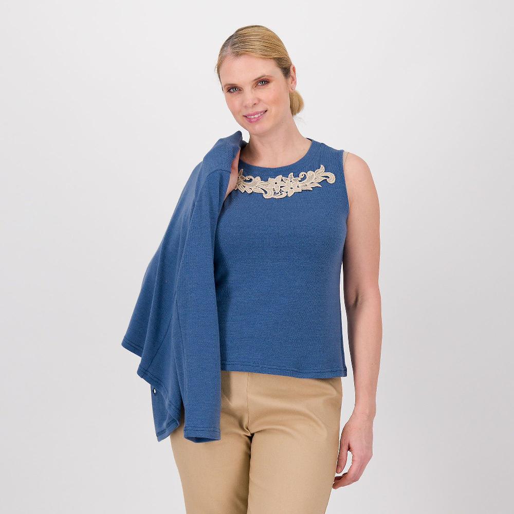 QVC Caterina Lancini Twin Set In Maglia Con Pizzo: Cardigan + Top