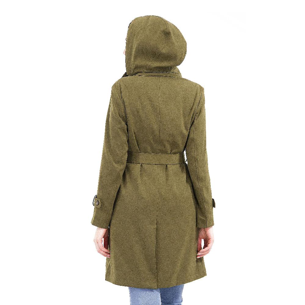 QVC Centigrade Trench In Gabardina Scollo Con Rever Cappuccio Removibile Cintura In Vita