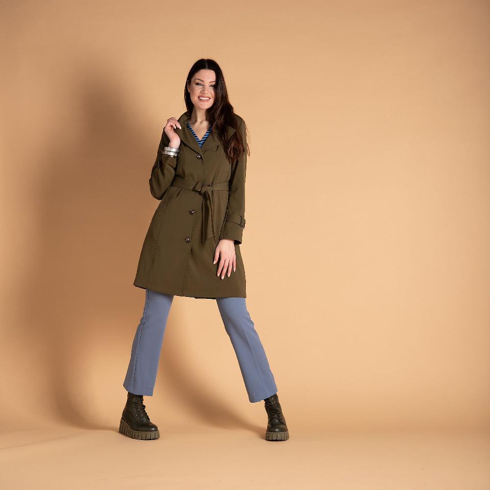 QVC Centigrade Trench In Gabardina Scollo Con Rever Cappuccio Removibile Cintura In Vita