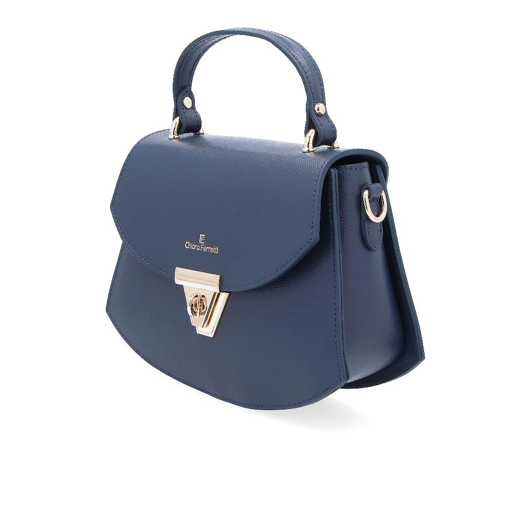 QVC Chiara Ferretti Borsa A Mano In Pelle Con Chiusura A Girello