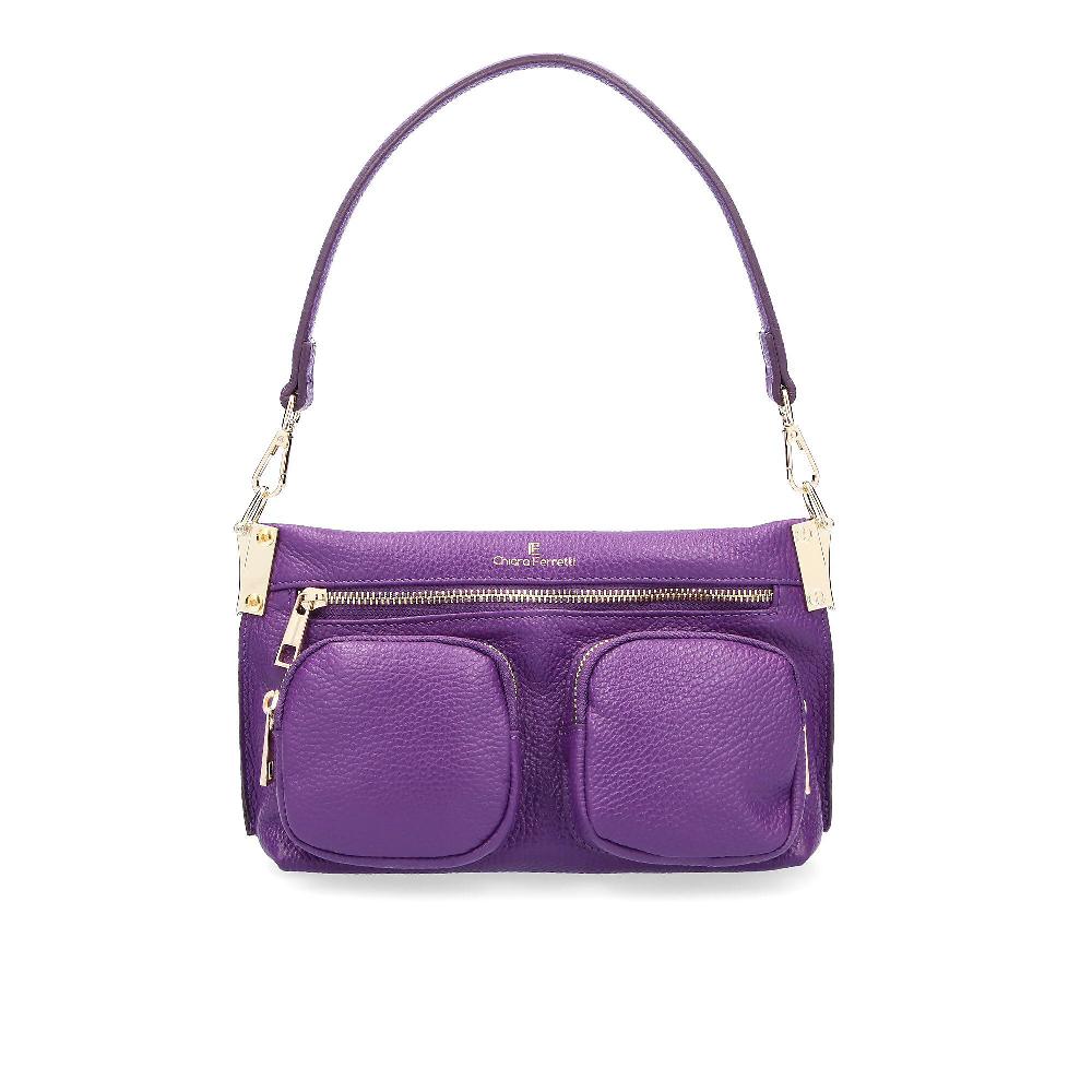 QVC Chiara Ferretti Borsa a mano in pelle con manico e tracolla removibili