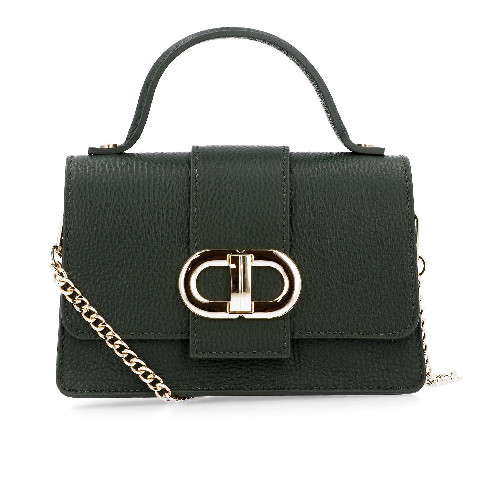 QVC Chiara Ferretti Borsa A Mano In Pelle Con Manico Singolo E Tracolla In Catena