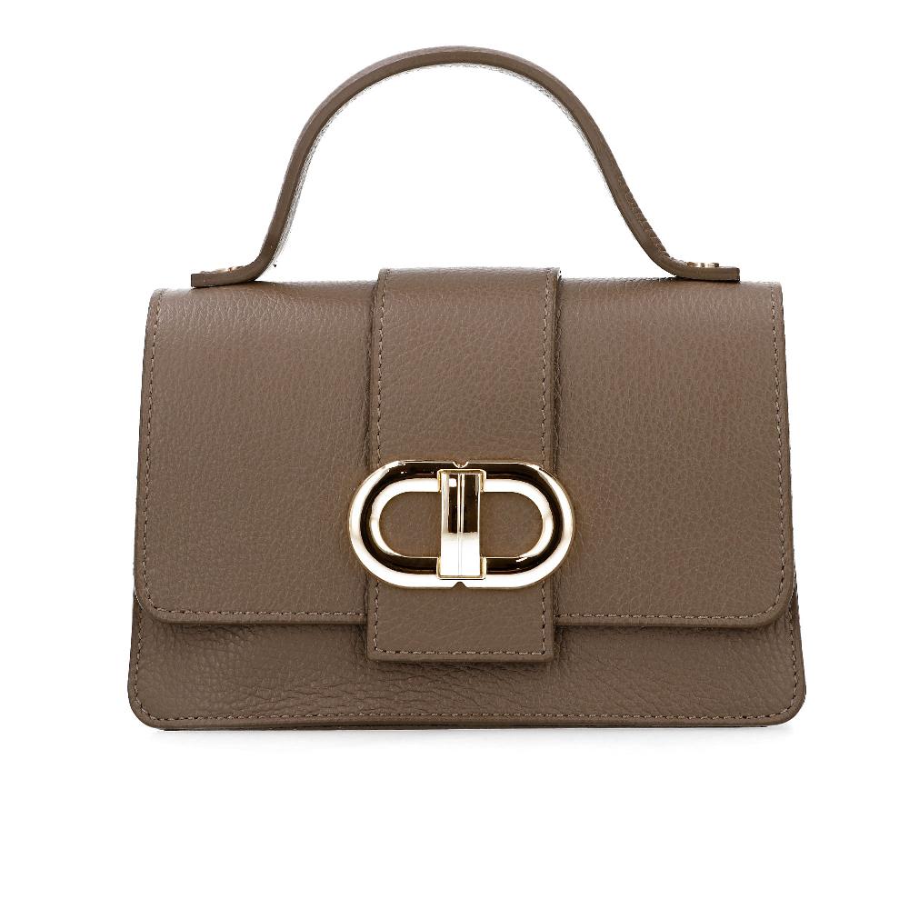 QVC Chiara Ferretti Borsa a mano in pelle con manico singolo e tracolla in catena