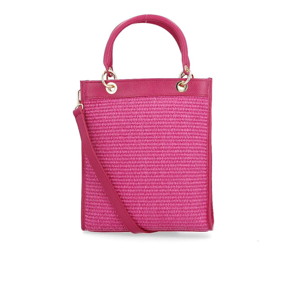 QVC Chiara Ferretti Borsa A Mano In Pelle Dollaro Con Inserti In Paglia
