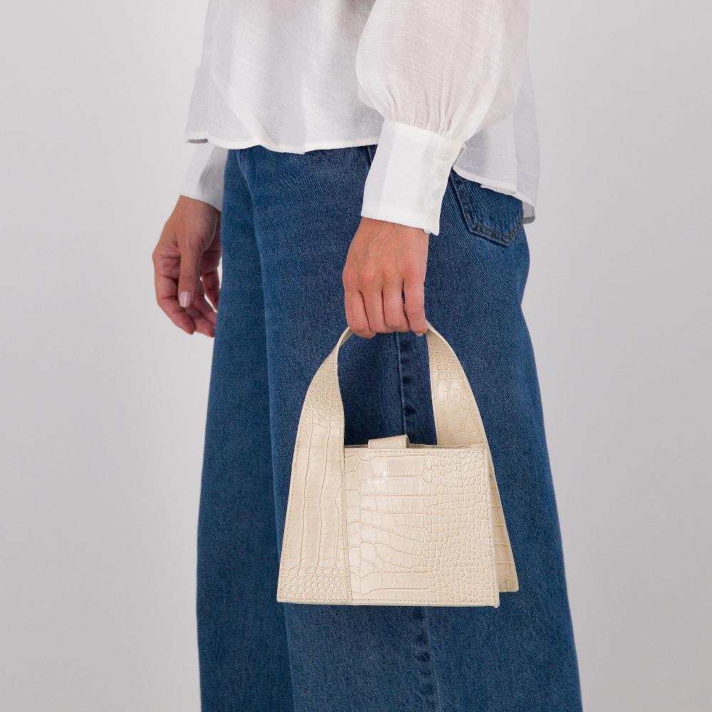 QVC Chiara Ferretti Borsa A Mano In Pelle Stampa Cocco + Tracolla Removibile