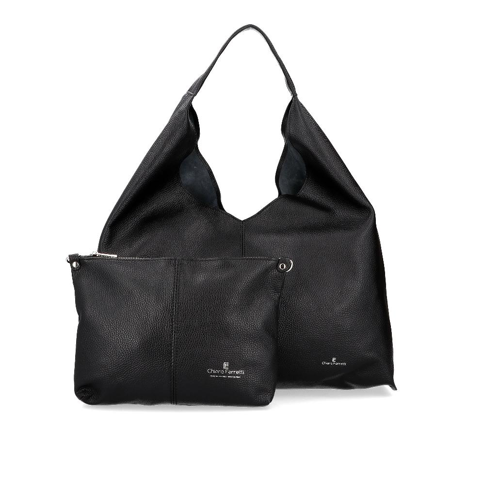QVC Chiara Ferretti Borsa A Spalla Design Sacca In Pelle Dollaro Con Pochette