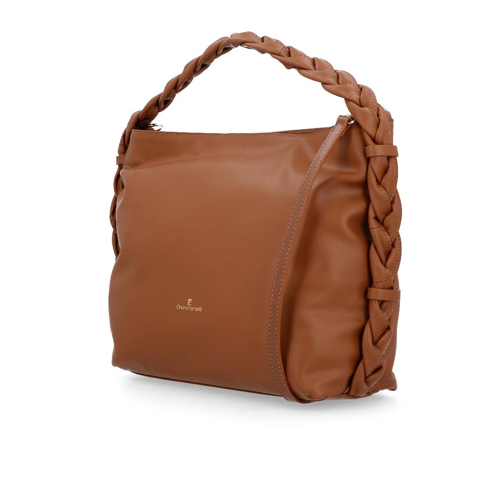 QVC Chiara Ferretti Borsa A Spalla In Pelle Con Manico Intrecciato