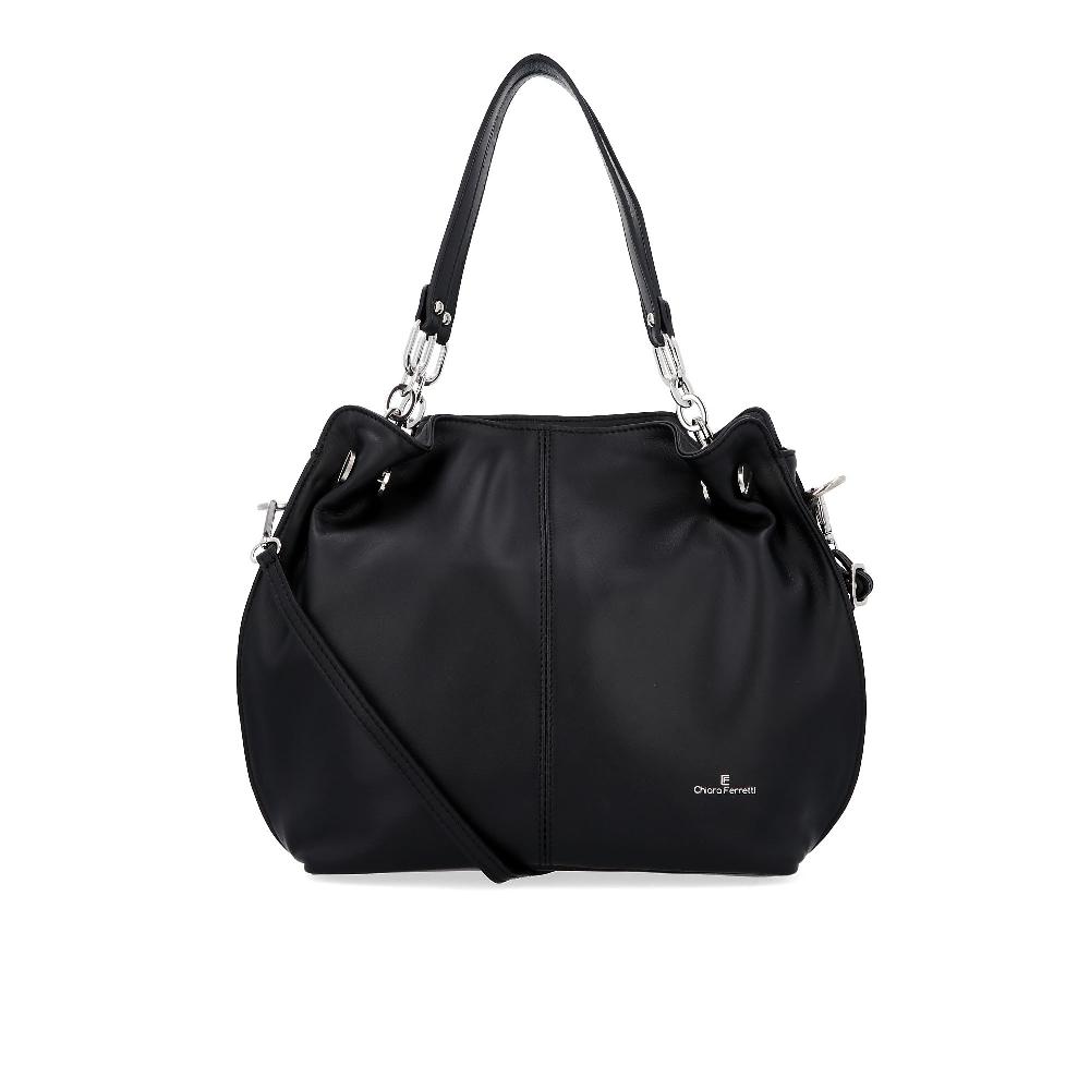 QVC Chiara Ferretti Borsa A Spalla In Pelle Con Manico In Pelle E Catena
