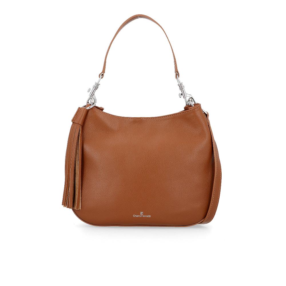 QVC Chiara Ferretti Borsa a spalla in pelle con manico e tracolla removibili
