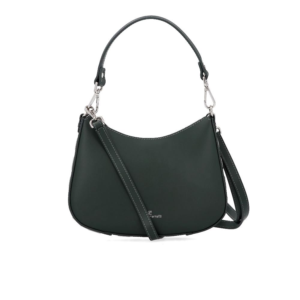 QVC Chiara Ferretti Borsa A Spalla In Pelle Con Tracolla Removibile