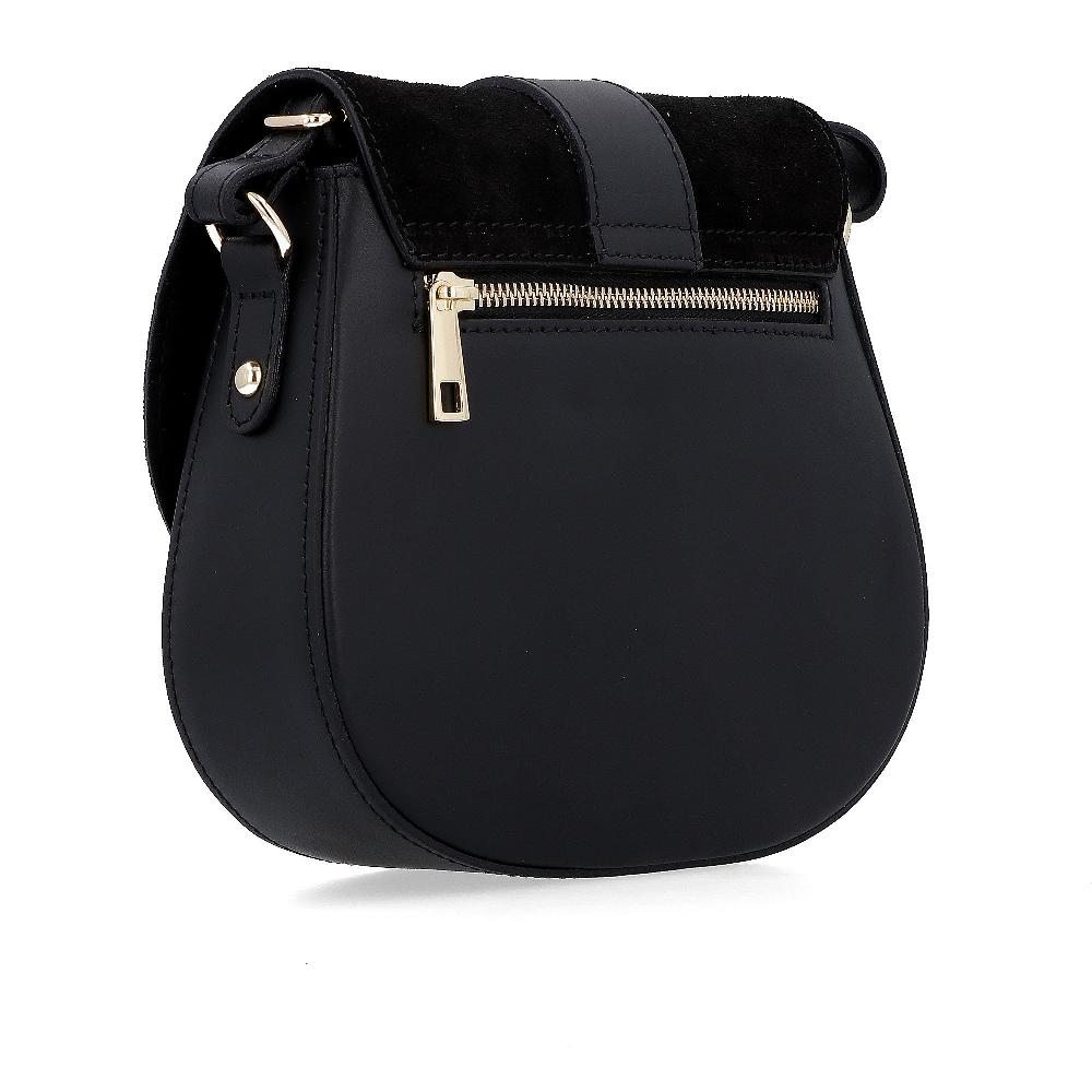 QVC Chiara Ferretti Borsa A Tracolla In Pelle Ruga Con Patta Scamosciata