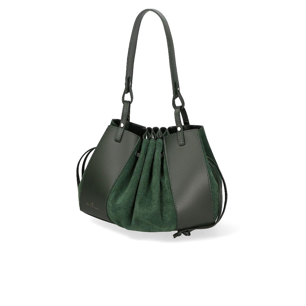 QVC Chiara Ferretti Borsa In Pelle Espandibile Con Inserti Scamosciati