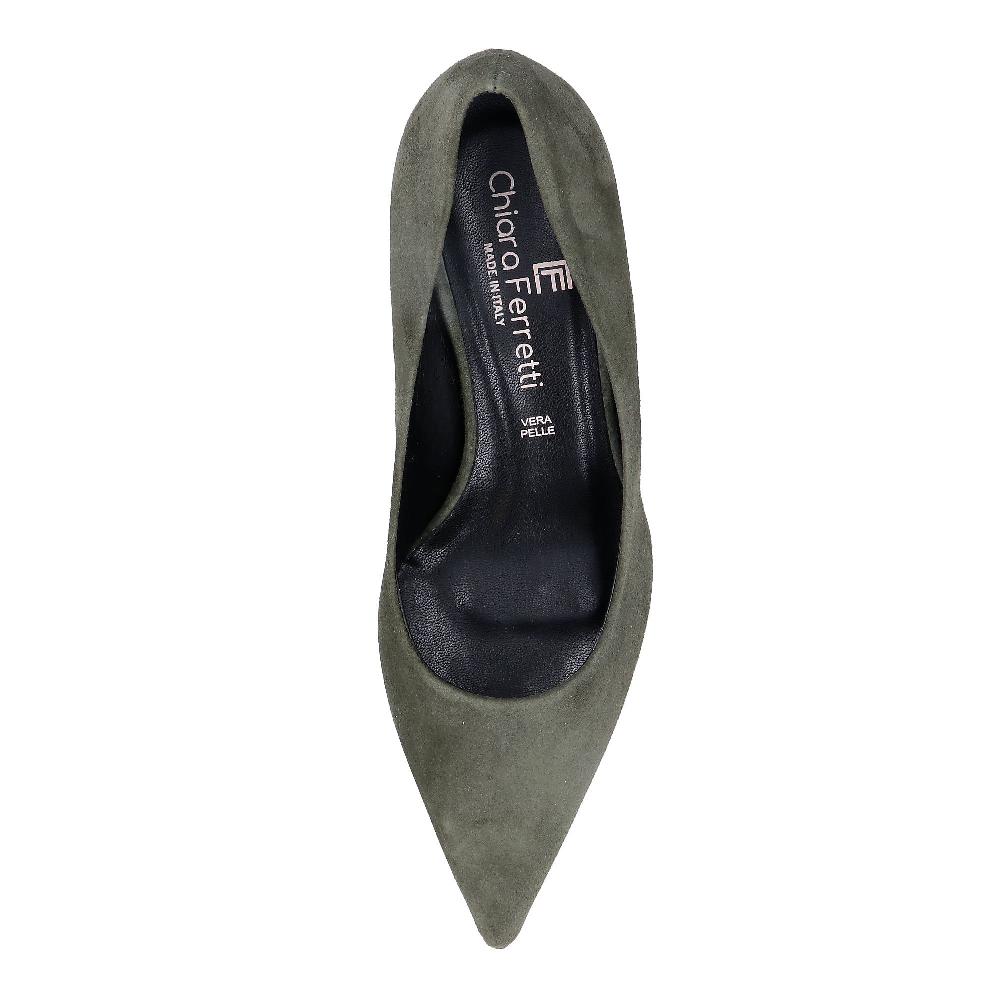 QVC Chiara Ferretti Décolleté In Pelle Scamosciata Con Tacco 5 Cm