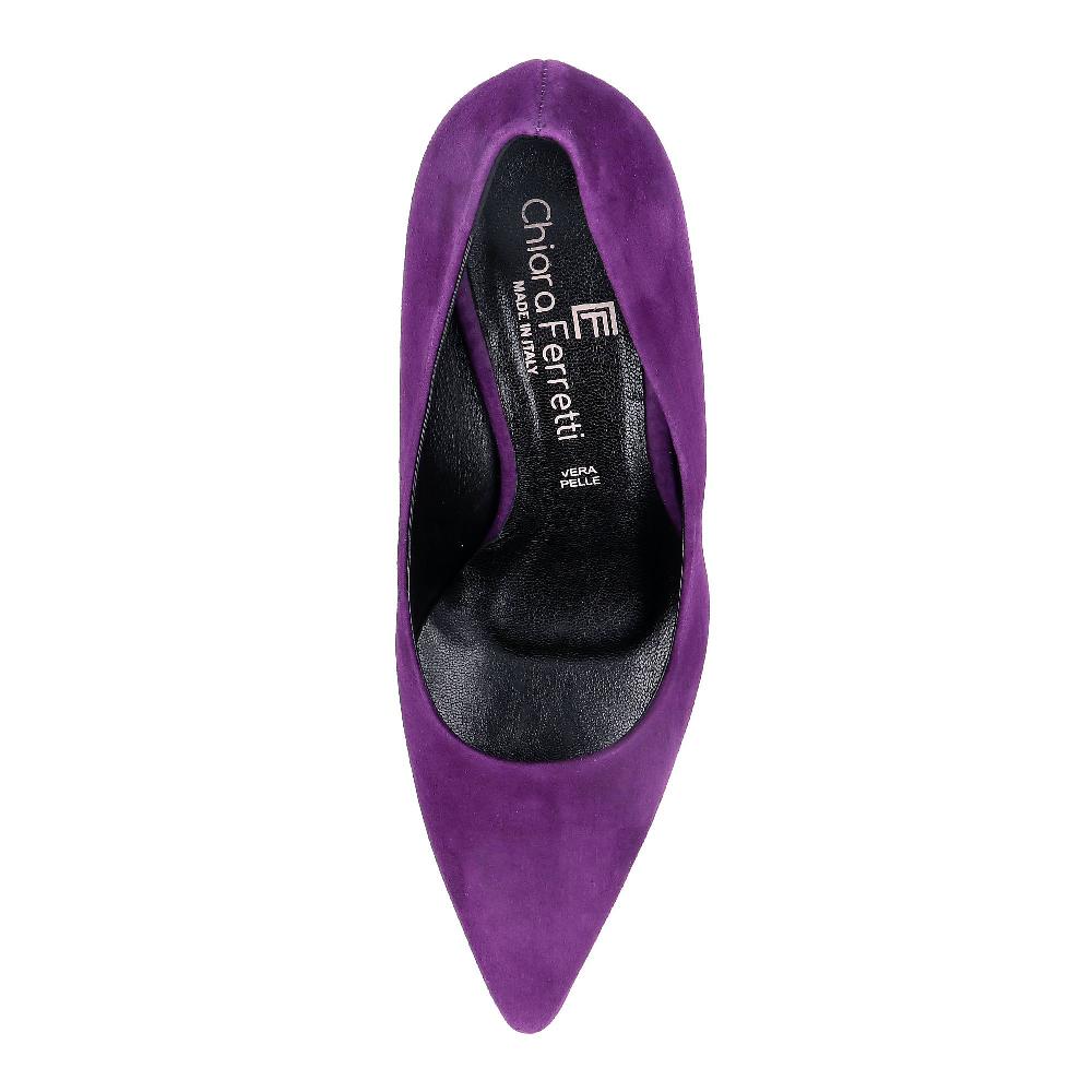 QVC Chiara Ferretti Décolleté In Pelle Scamosciata Con Tacco 8 Cm