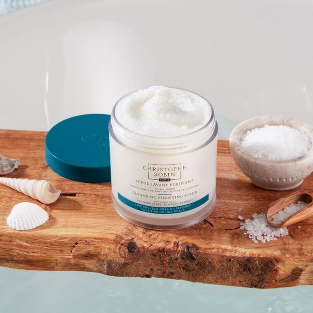 QVC Christophe Robin Scrub Per Cuoio Capelluto Con Sale Marino