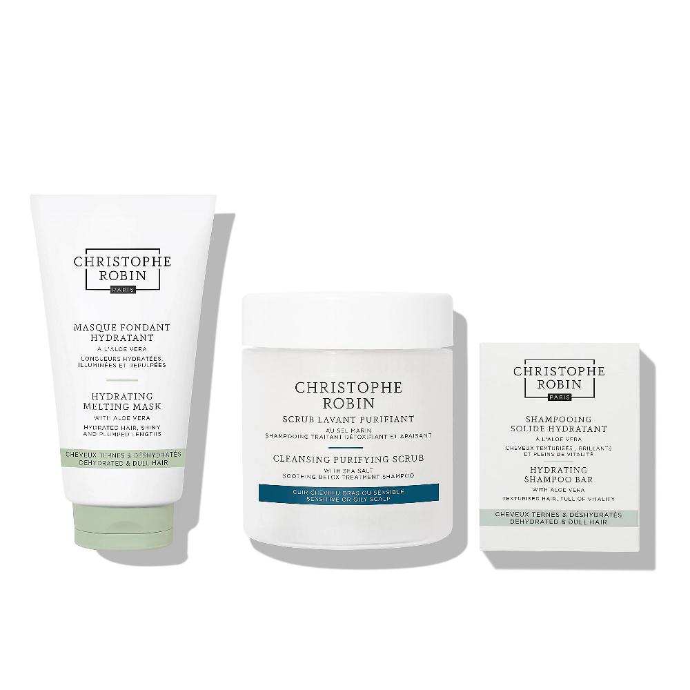 QVC Christophe Robin Shampoo solido maschera idratante e scrub capelli