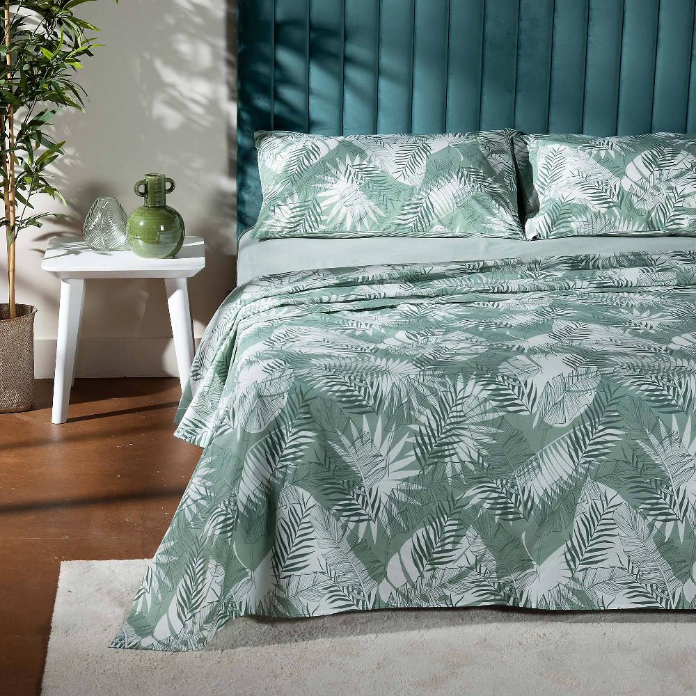 QVC COGAL Completo letto Summer stampato con balza a giorno