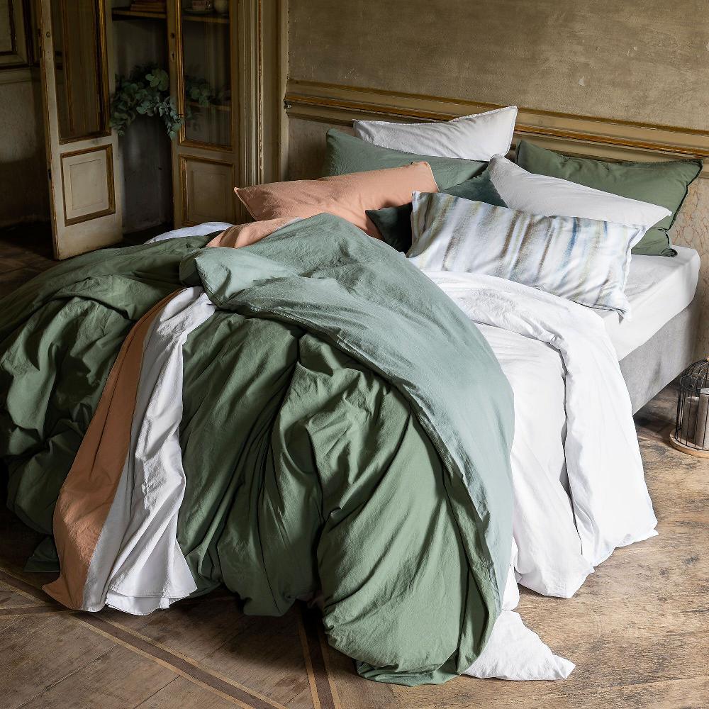 QVC Cogal Completto letto matrimoniale 100% cotone stone washed