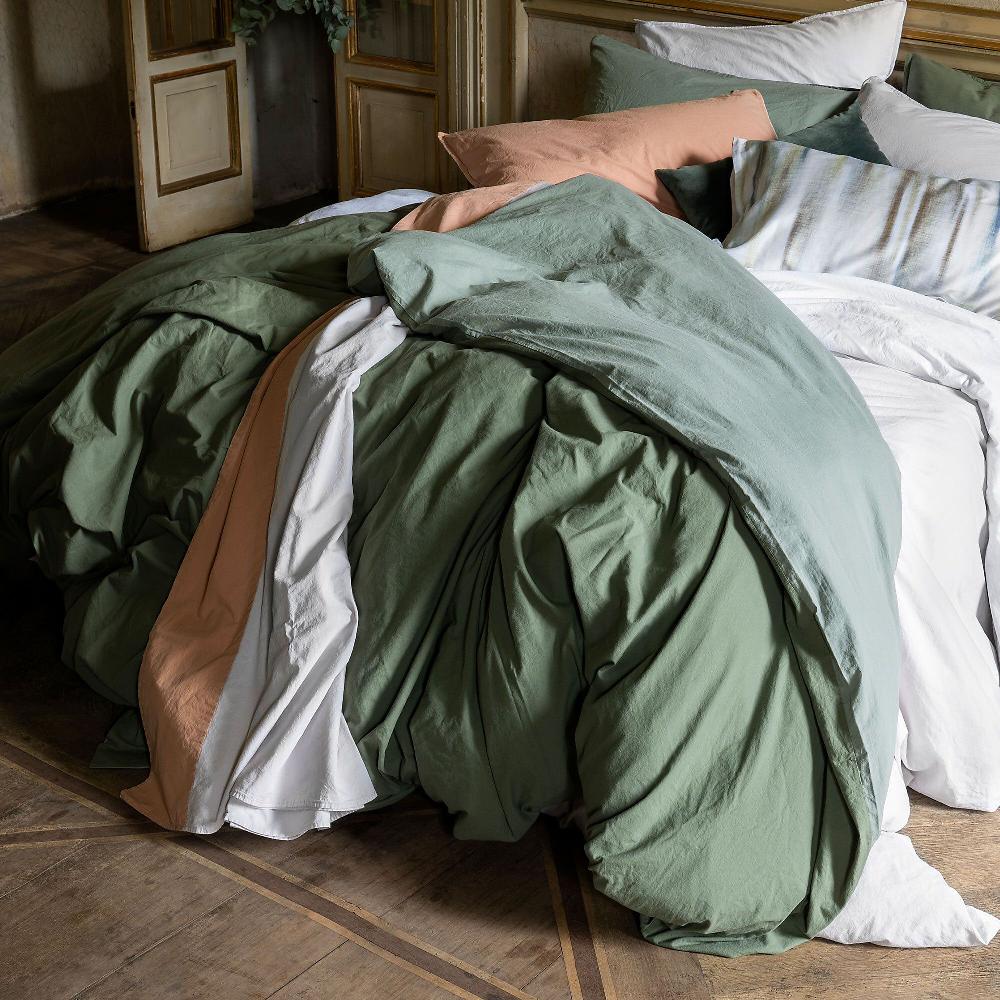 QVC Cogal Parure copripiumino matrimoniale 100% cotone stone washed