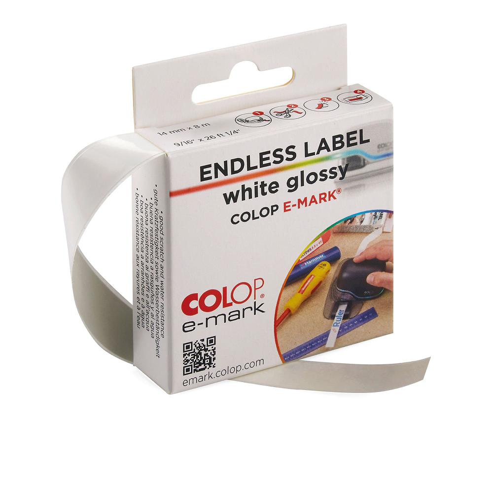 QVC Colop Etichette continue E-Mark Go color bianco lucido