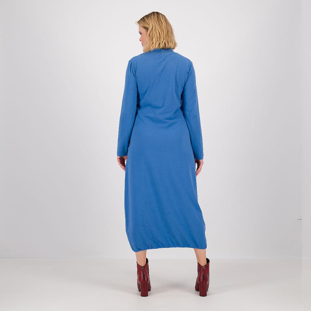 QVC Colour Lab Abito Lungo In Jersey Di Cotone Stretch Scollo A V