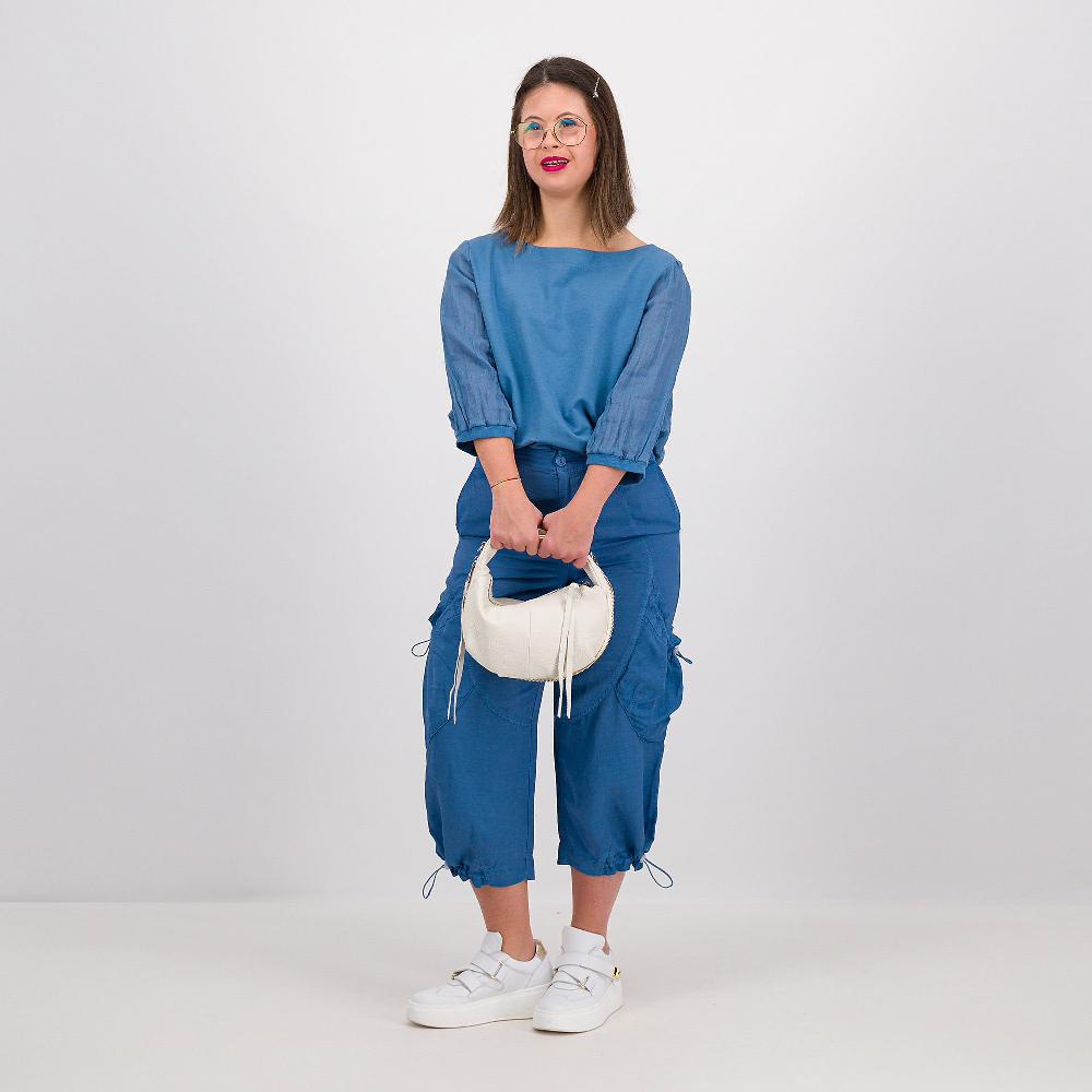QVC Colour Lab Bermuda Cargo Cropped Con Coulisse Al Fondo