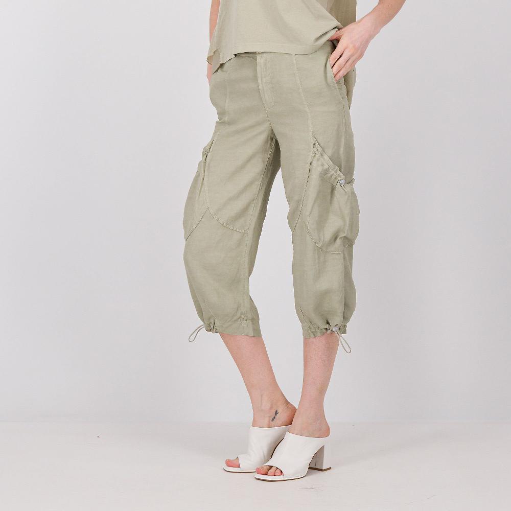 QVC Colour Lab Bermuda cargo cropped con coulisse al fondo
