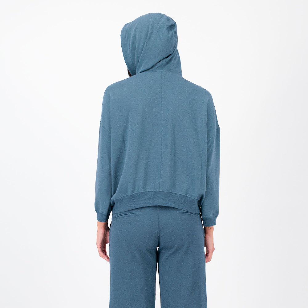 QVC Colour Lab Felpa In Cotone Stretch Con Cappuccio
