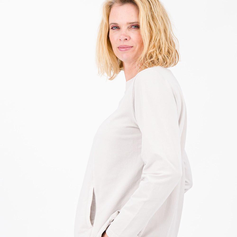 QVC Colour Lab Felpa In Cotone Stretch Con Inserto In Cupro
