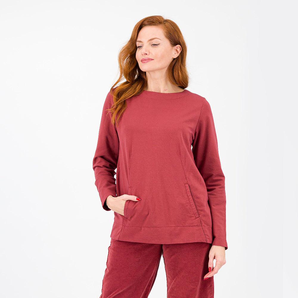 QVC Colour Lab Felpa in cotone stretch con inserto in cupro