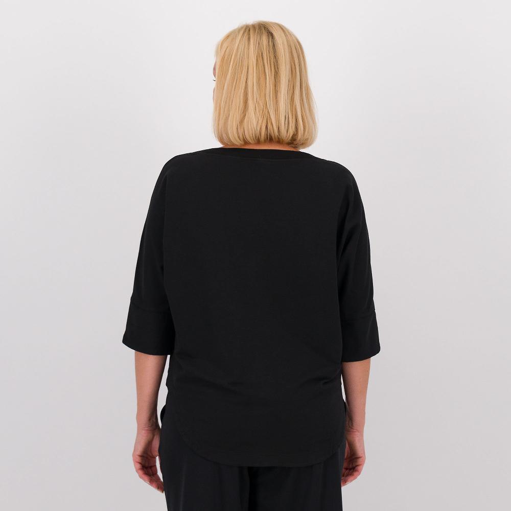 QVC COLOUR LAB Felpa In Cotone Stretch Con Polsini Risvoltati