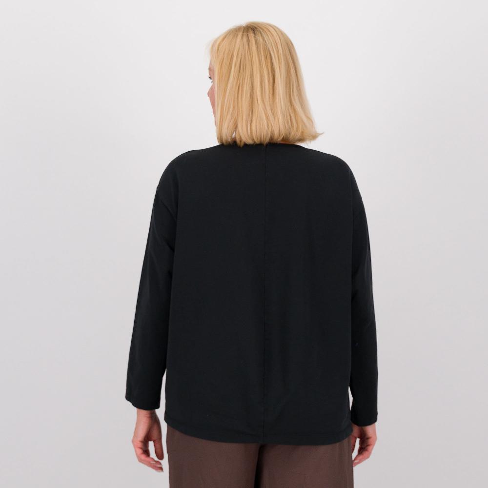 QVC Colour Lab Felpa In Cotone Stretch Con Zip Sui Tagli Davanti